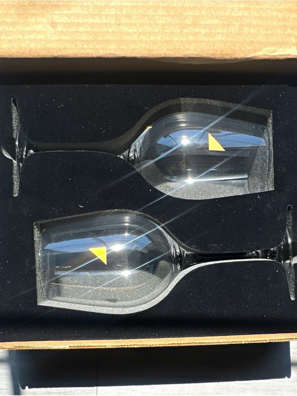 Justin Wine Clear Crystal Wine Glasses - Set of 2
